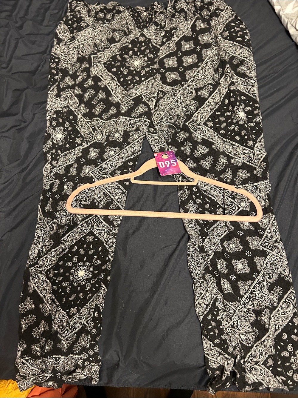 Maurices Black & White Paisley Cropped Pants